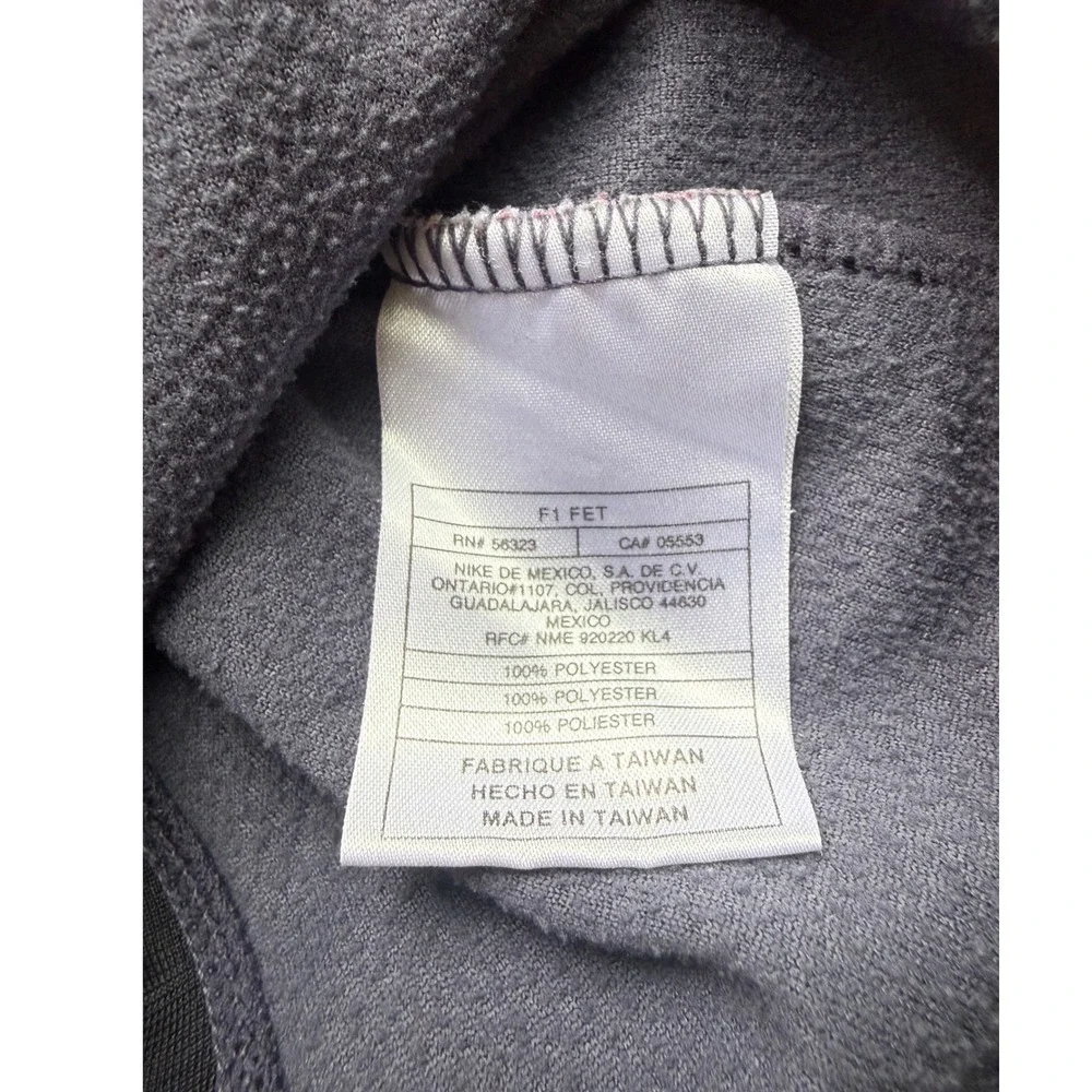 Nike Therma-FIT Womens Full Zip Cycling Jacket Blue Gray Back Pocket Small 4-6